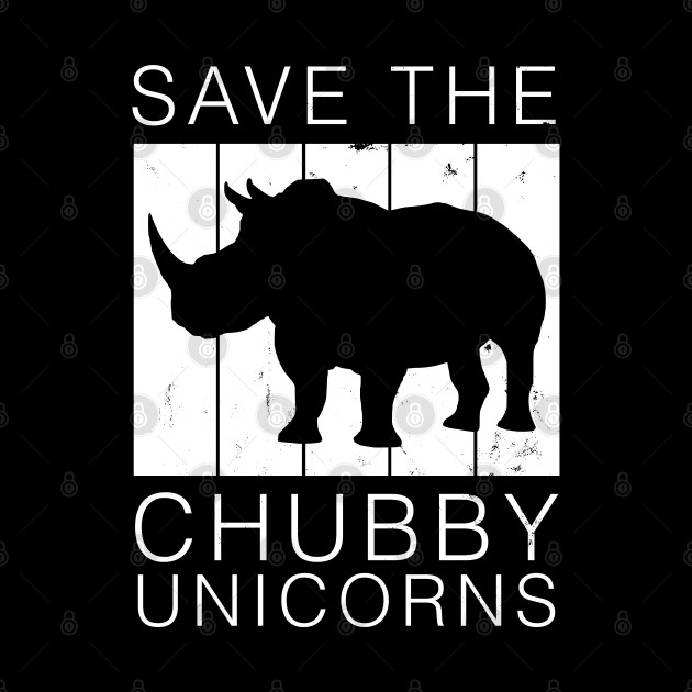 Save The Chubby Unicorns Rhino Rhinoceros Retro Vintage WIldlife Rescue Animal Rights Funny - Dad - Phone Case