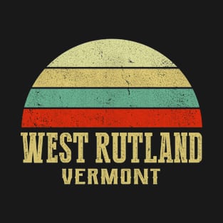 WEST RUTLAND VERMONT Vintage Retro Sunset T-Shirt