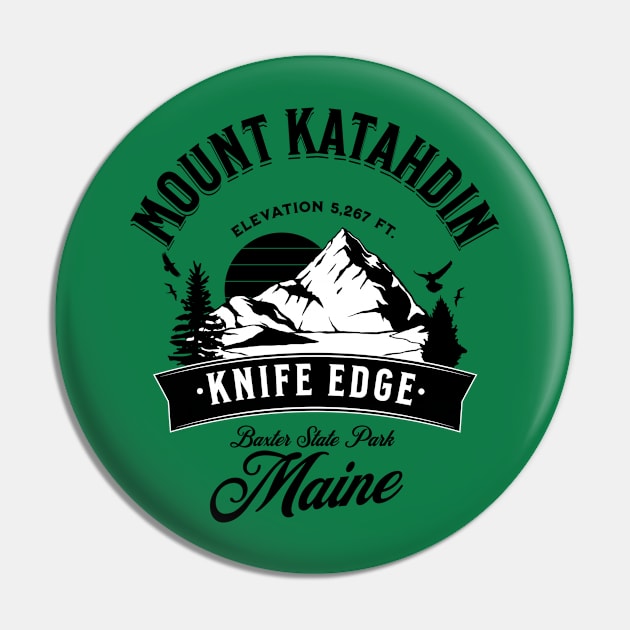 Mount Katahdin Knife Edge Maine Pin by ArtisticRaccoon