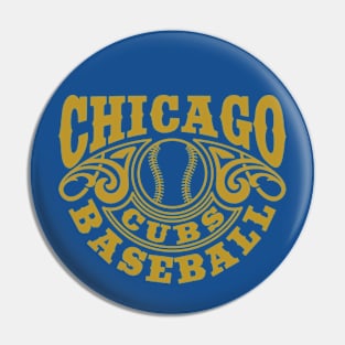 Vintage Retro Chicago Cubs Baseball Pin