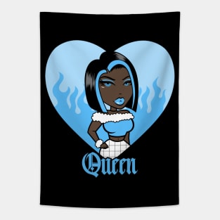 Queen Doll girl Light Blue v3.3 Tapestry