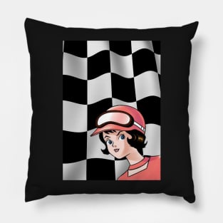 Trixie Speed Racer Checkered Flag! Pillow