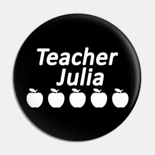 Teacher Julia VIPKid 5 Apple Review Pin