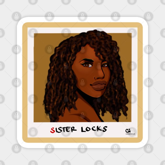 Sister Locks Magnet by CarmahnArt