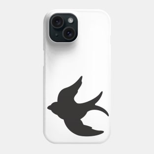 Black Flying Swallow Phone Case