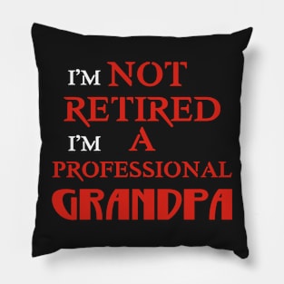 I'm Not Retired, I'm A Professional Grandpa T-Shirt Pillow