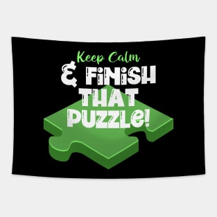 Keep Calm & Finish that Puzzle Tapestry