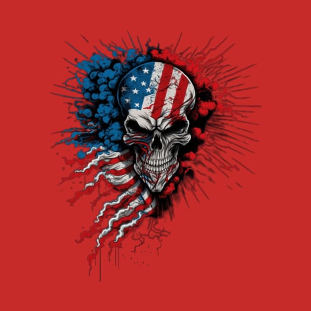 4th of July Skull by ScaryKittyClothing