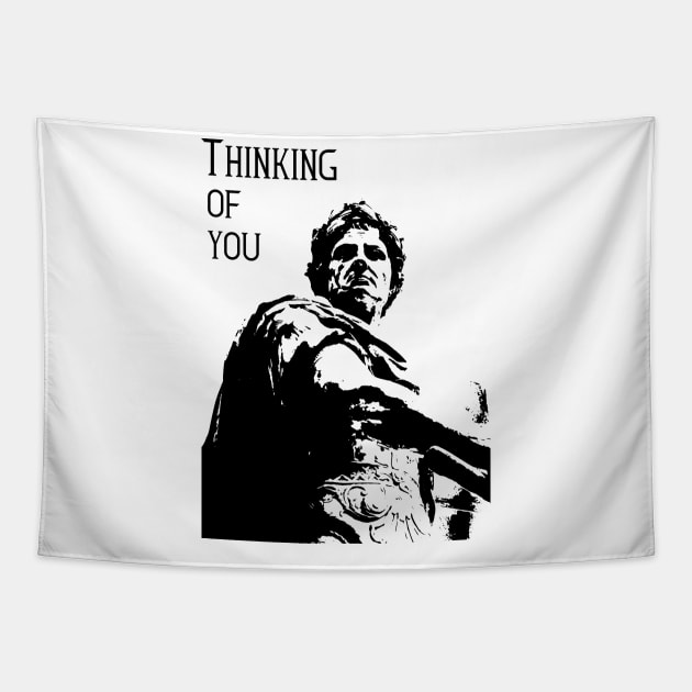 Thinking of the Roman Empire - Julius Caesar - ver. 2 Tapestry by RAdesigns