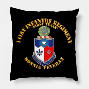 141st Infantry Regiment w Bosnia w Txt Pillow