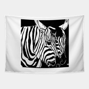 Zebra Black and White and Bold Tapestry