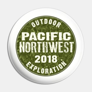 Pacific Northwest Outdoor Exploration Washington Oregon Hiking Pin