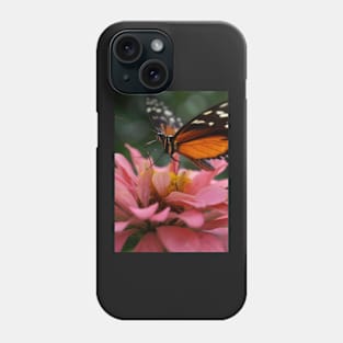 Butterfly on Zinnia Macro Phone Case