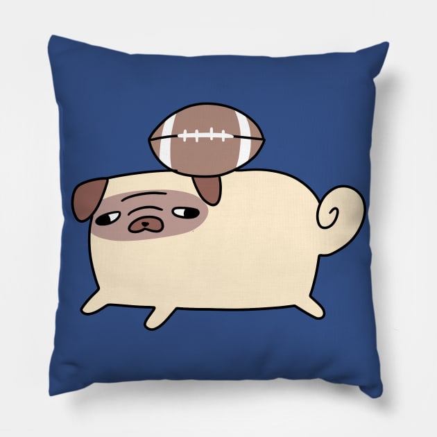 Football Pug Pillow by saradaboru