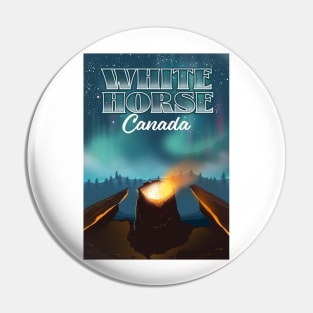 White Horse Canada travel poster Pin