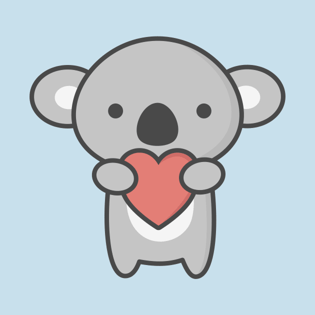 Kawaii Cute Koala With Heart by happinessinatee