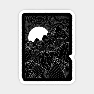 The white sun over the hills Magnet