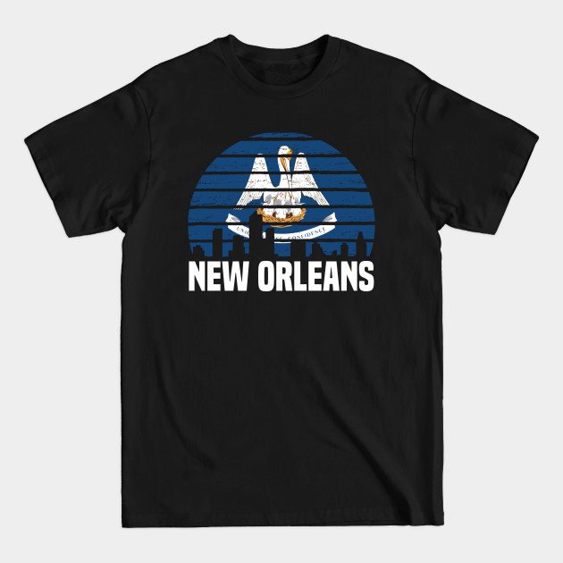 Disover New Orleans Louisiana LA Group City Silhouette Flag - New Orleans - T-Shirt