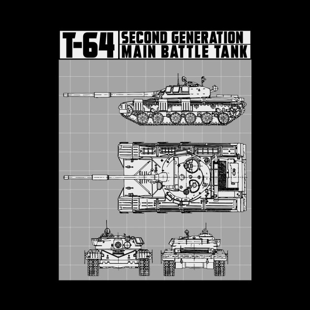 T-64 TANK SCHEMATIC by theanomalius_merch