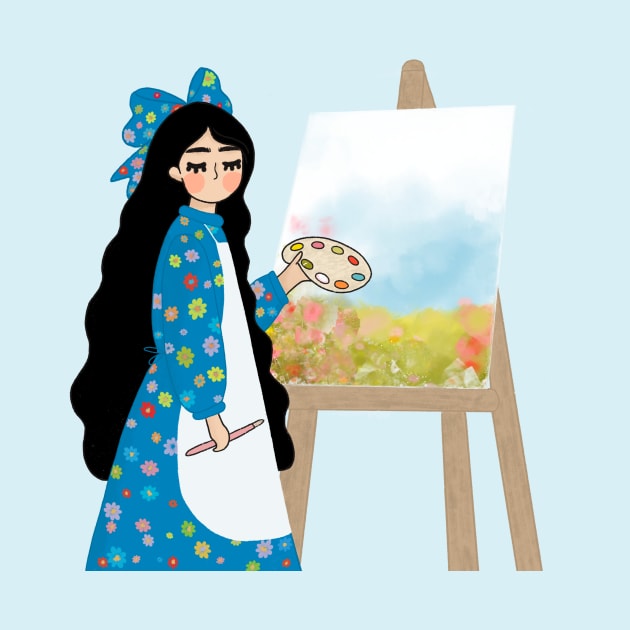 Painting girl by hayouta shop