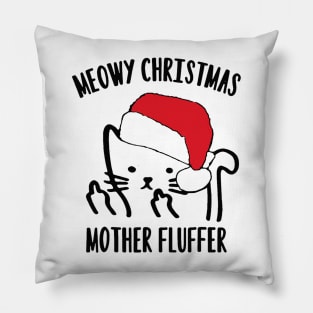 Meowy Christmas Mother Fluffer Pillow