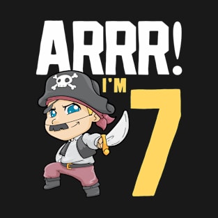 7th Birthday Pirate Seven Years Old T-Shirt