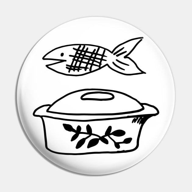 Retro Fish Dish Pin by SWON Design