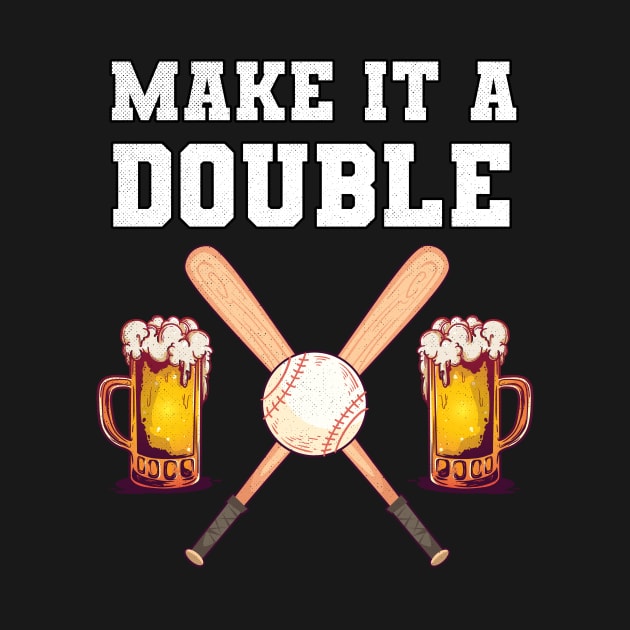 Make it a Double Baseball and Beer by MGO Design