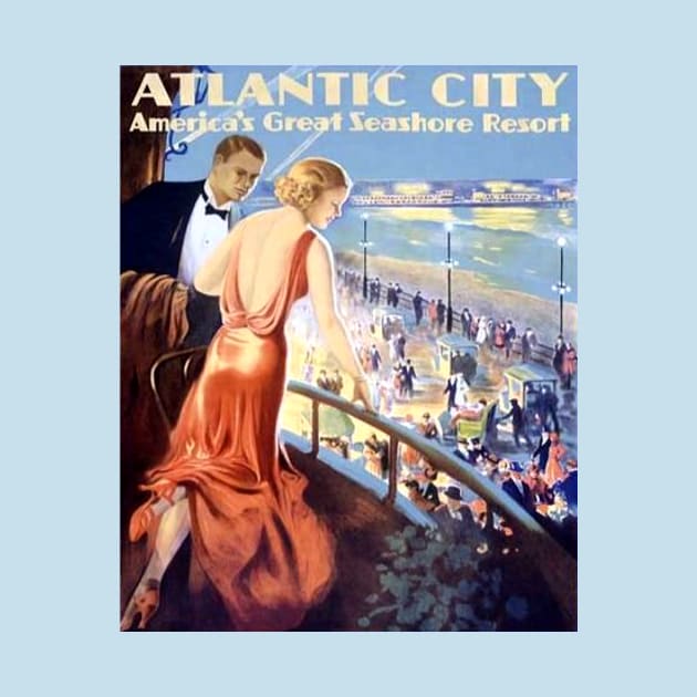 Vintage Travel Poster - Atlantic City by Starbase79