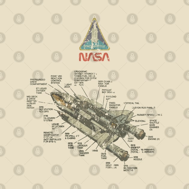 Vintage Space Shuttle Diagram by JCD666