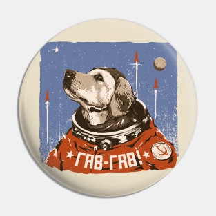 Cosmonaut Space Dog Pin