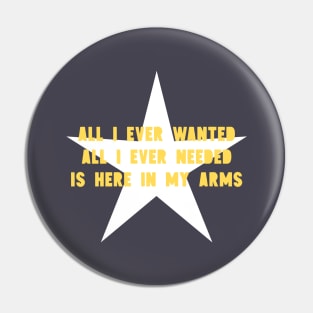 All I Ever Wanted, star, mustard Pin