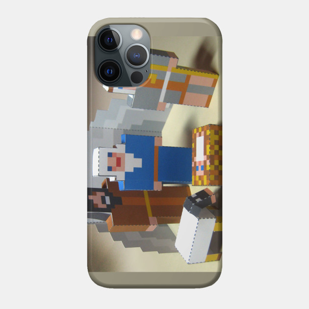 Paper Nativity Scene - Minecraft - Phone Case