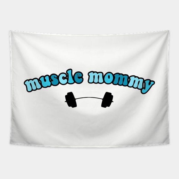 muscle mommy blue Tapestry by avamariedever