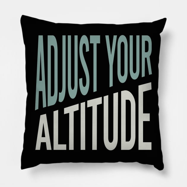 Adjust Your Altitude Pillow by whyitsme