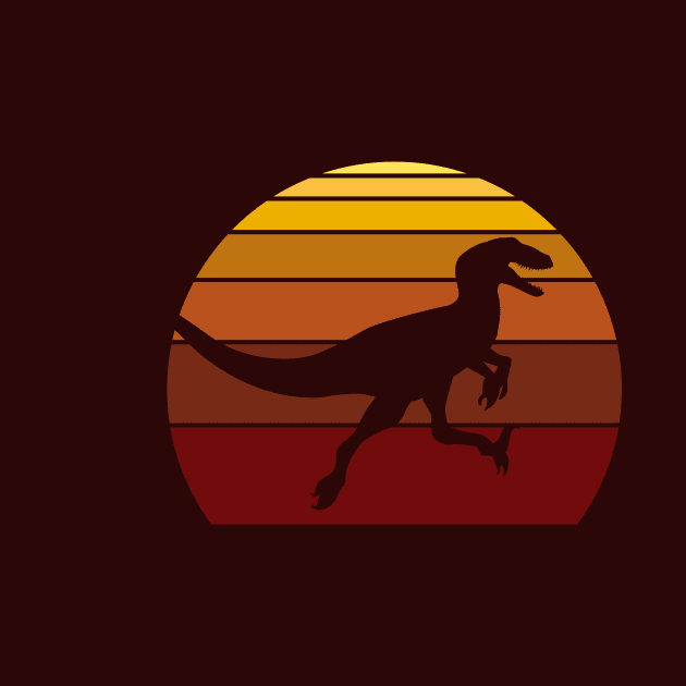 Velociraptor Retro Shirt Design by FalconArt