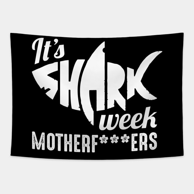 Gretchen Whitmer Funny Shark Mother Tapestry by oskibunde