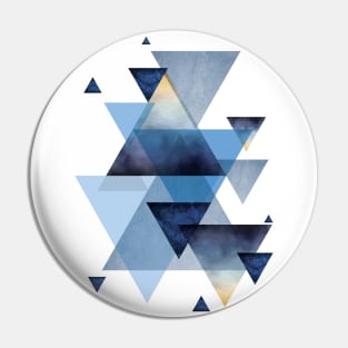 Geometric Blue Pin