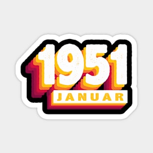 Januar 1951 0 73 Jahren Mann Frau Geburtstag Magnet