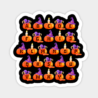 Alphabet Pumpkin Magnet