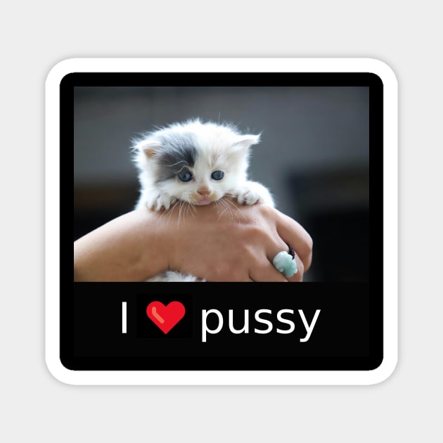 i love pussy Magnet by gurlslife
