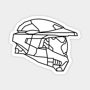 Master Chief Helmet Line art Magnet