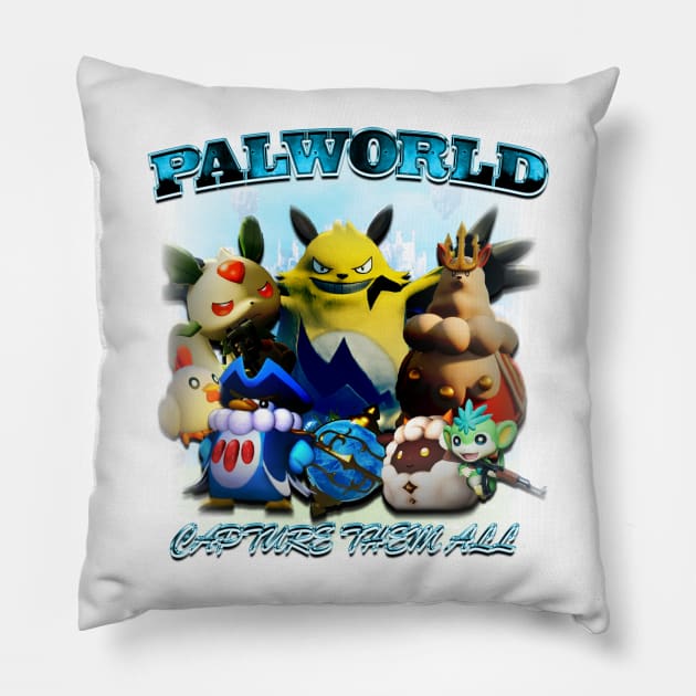 palworld custom design Pillow by ColeBsTees