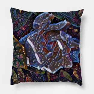 Abstract White Gardenia Flower Pillow