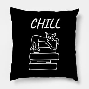 Cat Says Chill Pillow