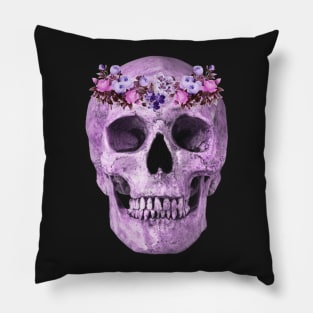 Floral Skull Pillow