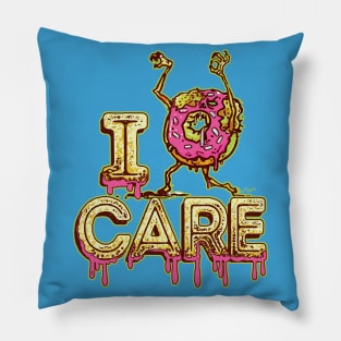 I Donut Care Zombie Doughnut Pillow