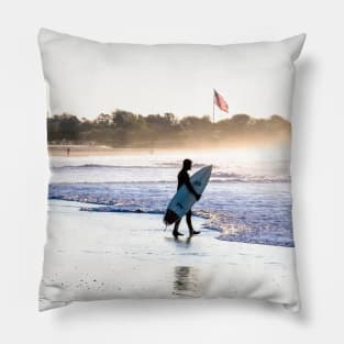 Surfing Narragansett Pillow