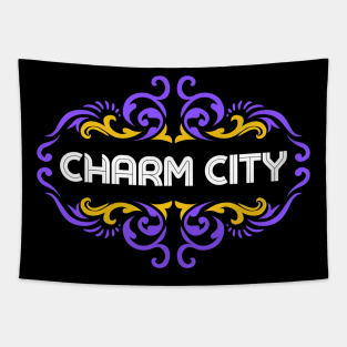 CHARM CITY COOL COLORFUL FRAME DESIGN Tapestry