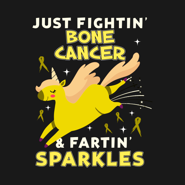 bone cancer funny unicorn farting sparkles by TeesCircle